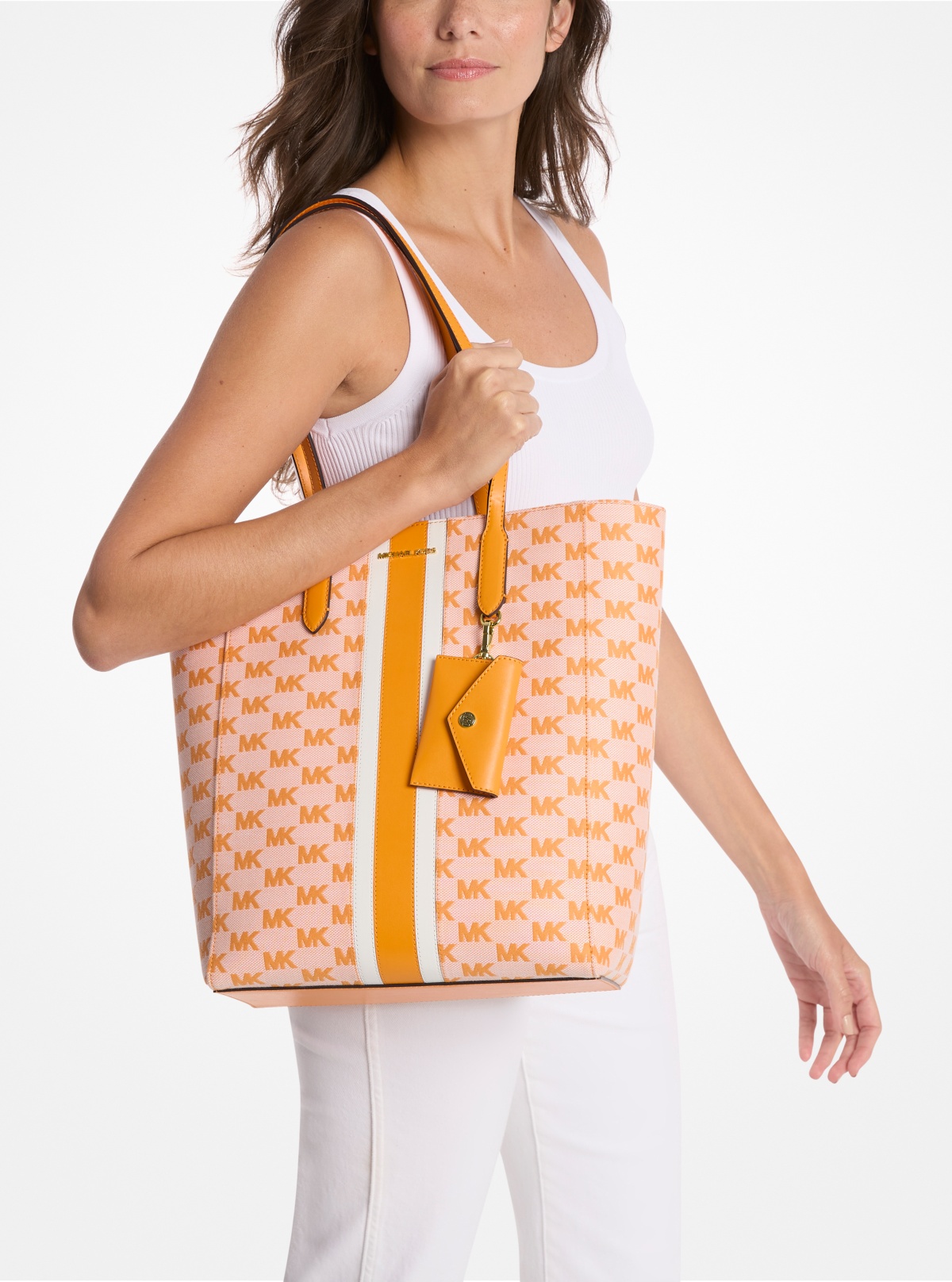 Vincent Large Logo Jacquard Tote Bag with Card Case 多视角