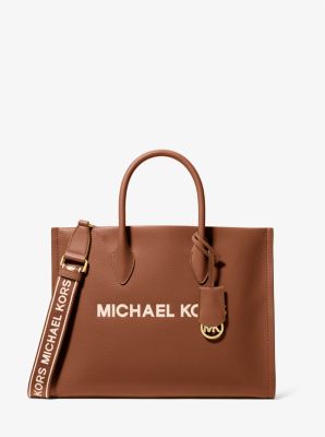 Sac fourre-tout Mirella de taille moyenne en cuir grainé