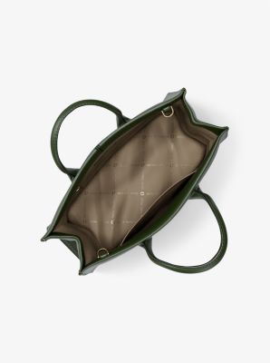 Mirella Medium Pebbled Leather Tote Bag in MOSS | Michael Kors