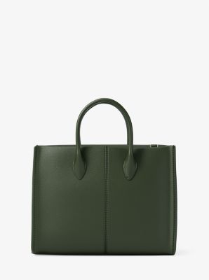 Mirella Medium Pebbled Leather Tote Bag in MOSS | Michael Kors