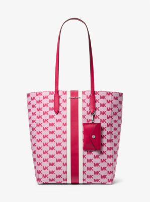 Bolso tote Vincent grande en jacquard con logotipo y tarjetero image number 0