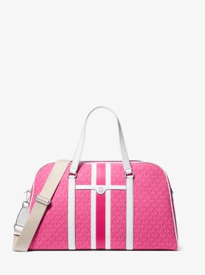 Jet Set Travel Extra-Large Striped Signature Logo Weekender Bag image number 0