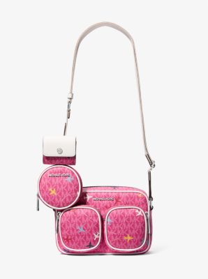 Jet Set Large Printed Signature Logo Crossbody Bag | Michael Kors