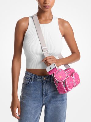 Jet Set Large Printed Signature Logo Crossbody Bag image number 3