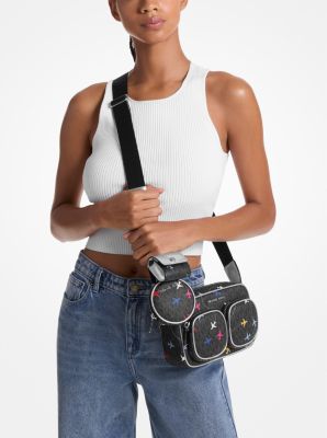 Jet Set Large Printed Signature Logo Crossbody Bag image number 3