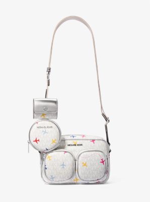 国内即送 Michael Kors ミディアム クロスボディ 35R5STTC8V Jet Set Large Printed Signature Logo Crossbody Bag | Michael