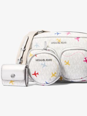 Jet Set Large Printed Signature Logo Crossbody Bag image number 4