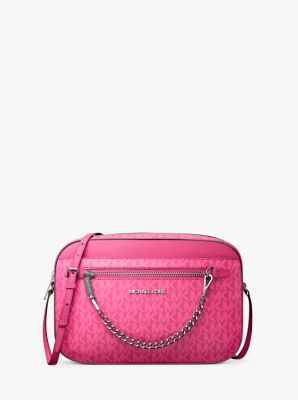 Jet Set Large Signature Logo Crossbody Bag