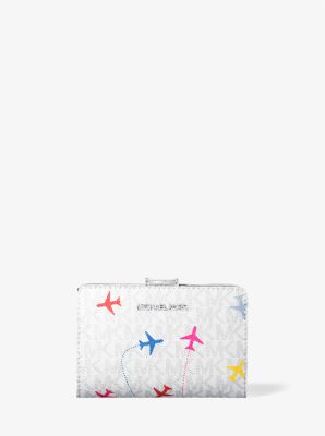 Jet Set Travel Medium Printed Signature Logo Bi-Fold Wallet