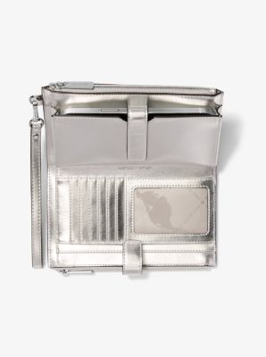 Jet Set Travel Large Embellished Signature Logo Wristlet image number 0