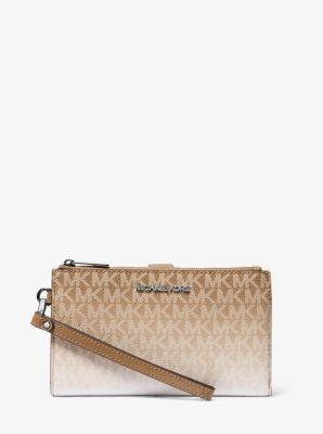 Jet Set Large Ombré Signature Logo Wristlet