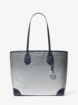 Eva Large Ombr&eacute; Signature Logo Tote Bag in NAVY | Michael Kors