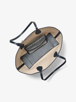 Eva Large Ombr&eacute; Signature Logo Tote Bag in NAVY | Michael Kors