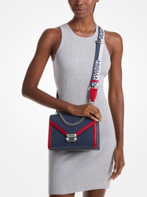 Sac &agrave; &eacute;paule Whitney de taille moyenne &agrave; deux tons in BLEU MARINE MULTI | Michael Kors