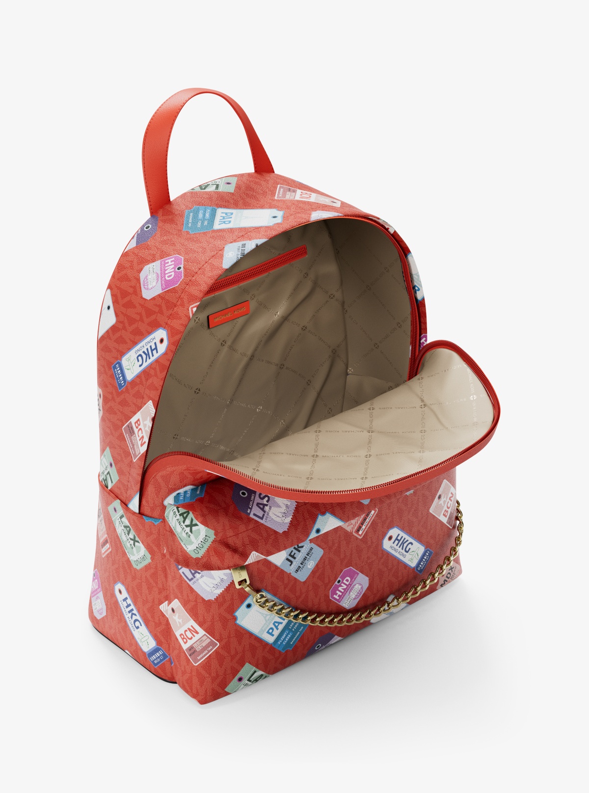 Slater Medium Printed Signature Logo Backpack 多视角