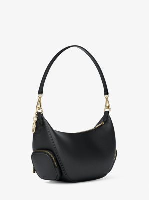 Merritt Medium Pebbled Leather Convertible Shoulder Bag in BLACK | Michael Kors