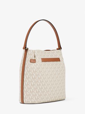 Crossbodybuideltas Carson met kenmerkend logo, aanpasbaar en middelgroot in VANILLE | Michael Kors