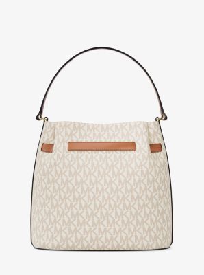 Crossbodybuideltas Carson met kenmerkend logo, aanpasbaar en middelgroot in VANILLE | Michael Kors