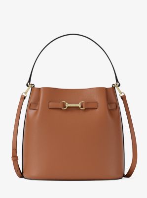 Carson Medium Pebbled Leather Convertible Bucket Crossbody Bag