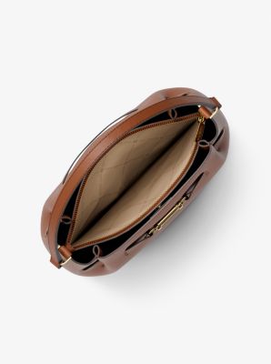 Carson Medium Pebbled Leather Convertible Bucket Crossbody Bag