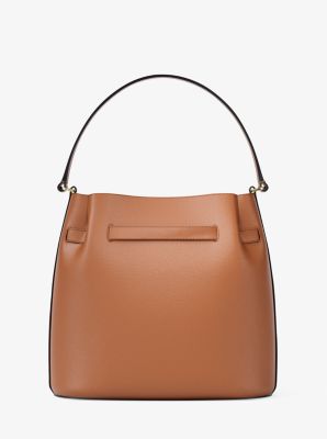 Carson Medium Pebbled Leather Convertible Bucket Crossbody Bag
