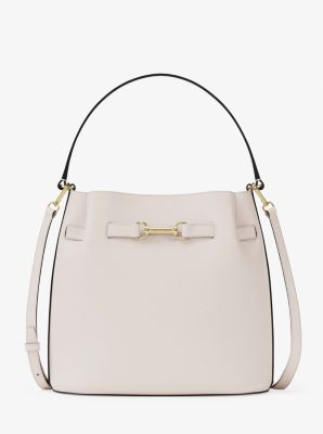 Carson Medium Pebbled Leather Convertible Bucket Crossbody Bag