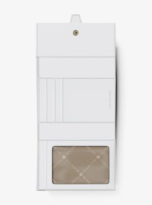 Greenwich Medium Signature Logo Trifold Wallet in PWD BLSH MLT | Michael Kors