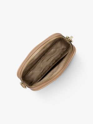 Jet Set Small Signature Logo Camera Crossbody Bag in CAMEL | Michael Kors