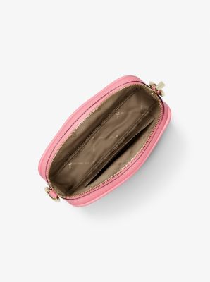 Jet Set Small Signature Logo Camera Crossbody Bag in CARNATION | Michael Kors