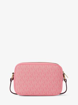 Jet Set Small Signature Logo Camera Crossbody Bag in CARNATION | Michael Kors