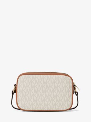 Jet Set Small Signature Logo Camera Crossbody Bag in VANILLA | Michael Kors
