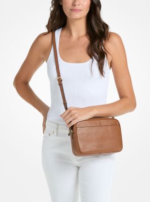 Jet Set Pebbled Leather Camera Crossbody Bag