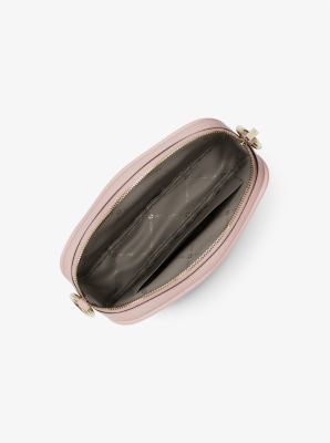 Jet Set Pebbled Leather Camera Crossbody Bag in POWDER BLUSH | Michael Kors