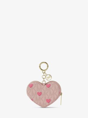 Petit porte-monnaie Jet Set en forme de c&oelig;ur et &agrave; imprim&eacute; &agrave; logo Signature