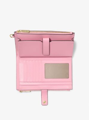 Jet Set Large Ombr&eacute; Signature Logo Wristlet in CARNATION | Michael Kors