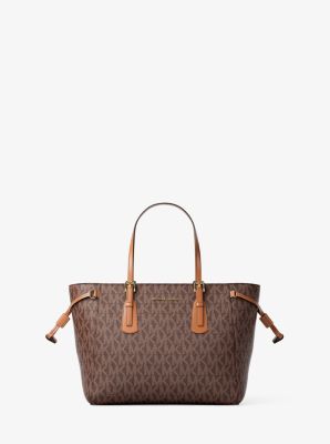 Voyager Extra-Small Signature Logo Convertible Crossbody Bag in BROWN | Michael Kors