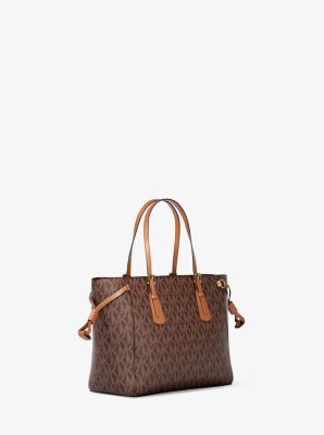 Voyager Extra-Small Signature Logo Convertible Crossbody Bag in BROWN | Michael Kors
