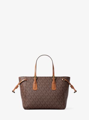 Voyager Extra-Small Signature Logo Convertible Crossbody Bag in BROWN | Michael Kors