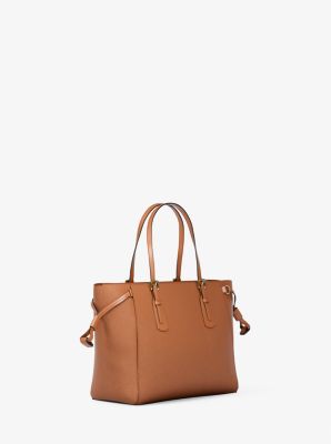 Voyager Extra-Small Saffiano Leather Convertible Crossbody Bag in LUGGAGE | Michael Kors