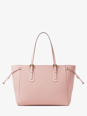 Bolso tote Voyager grande de piel saffiano in ROS&Aacute;CEO EMPOLVADO | Michael Kors