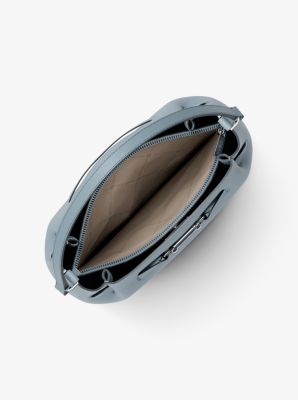 Carson Medium Pebbled Leather Convertible Bucket Crossbody Bag