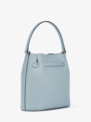 Carson Medium Pebbled Leather Convertible Bucket Crossbody Bag