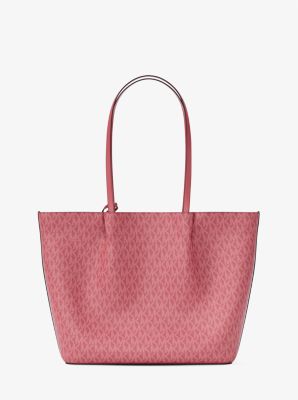 Carson Large Signature Logo Tote Bag in HIBISCUS | Michael Kors