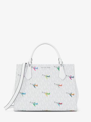Marilyn Medium Printed Signature Logo Satchel