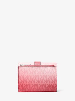 Billetera Greenwich mediana plegable con diseño ombré y logotipo exclusivo