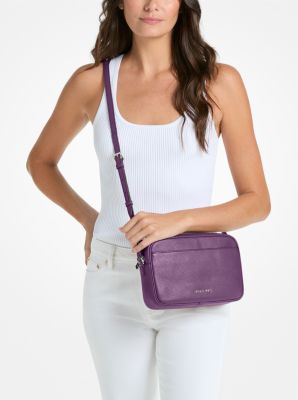 Jet Set Pebbled Leather Camera Crossbody Bag