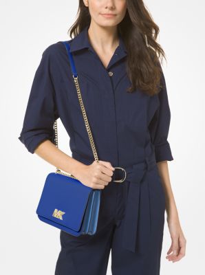 Mott Large Two-Tone Leather Shoulder Bag