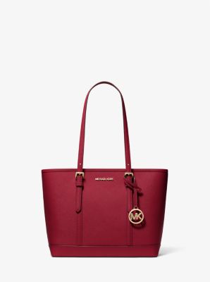Jet Set Travel Small Saffiano Leather Top-Zip Tote Bag