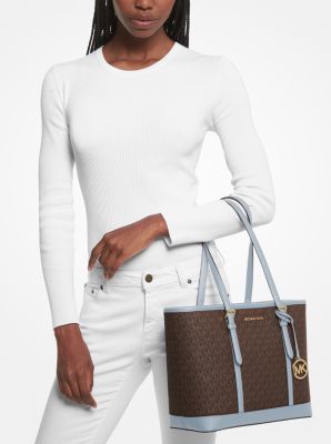 Michael Michael Kors Jet Set Travel Small Logo Tote' In Vanilla