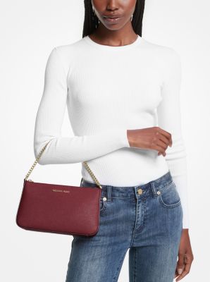 Sac à bandoulière Jet Set de taille moyenne en cuir saffiano